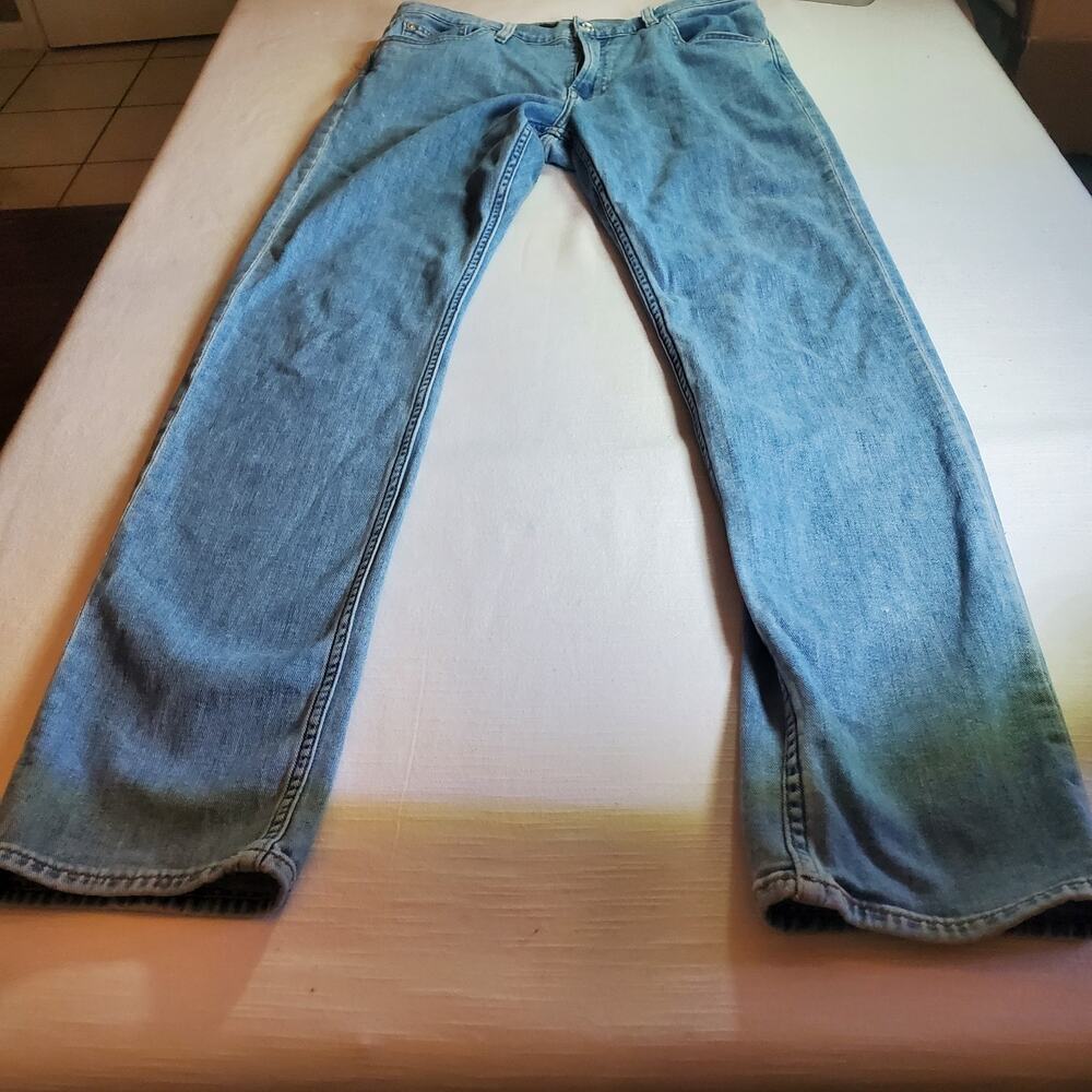 7 For All Mankind Mens Size 30 Light Wash Straight Leg Denim Jeans Pants W30